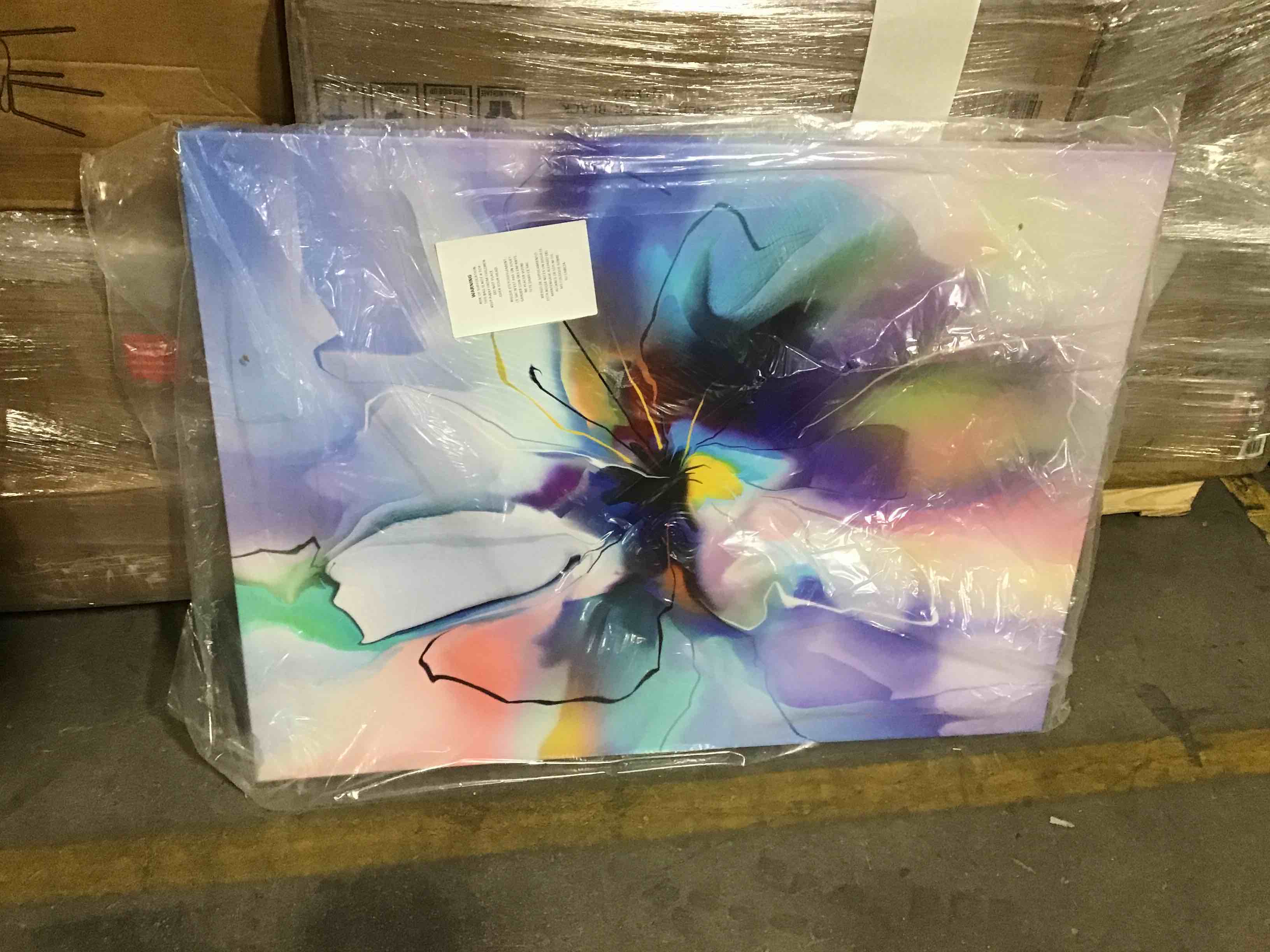 40”x30” abstract colorful canvas 