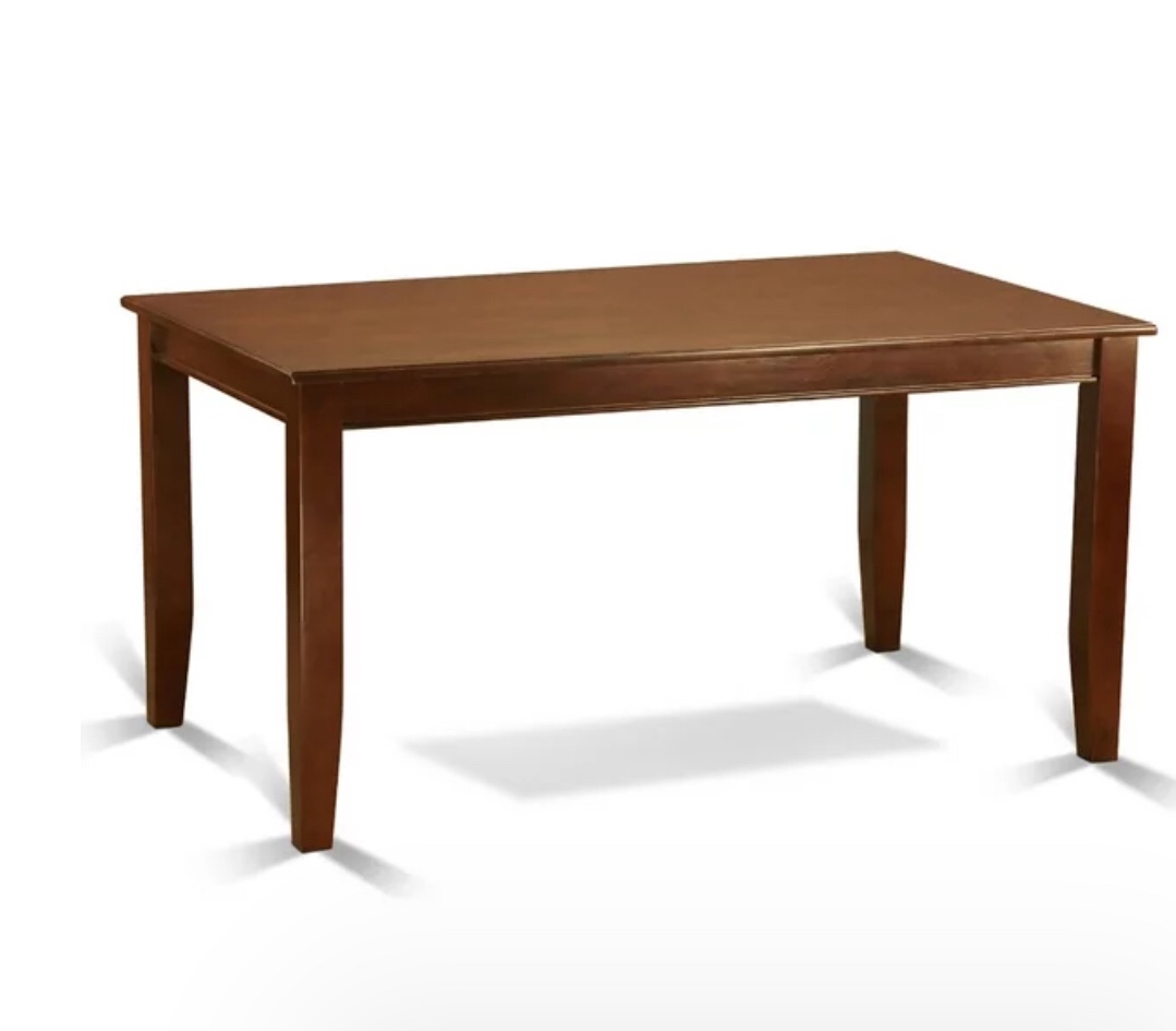East West Furniture Dudley Rectangular Dining Table 36"x60" in Mahogany Finish-Finish:Mahogany