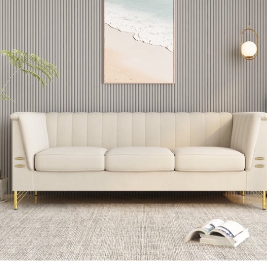 W57638478 Sofa SOFA FX-P82-ZJ-BE ( Box 1 of 2 only ) incomplete ) Color beige .