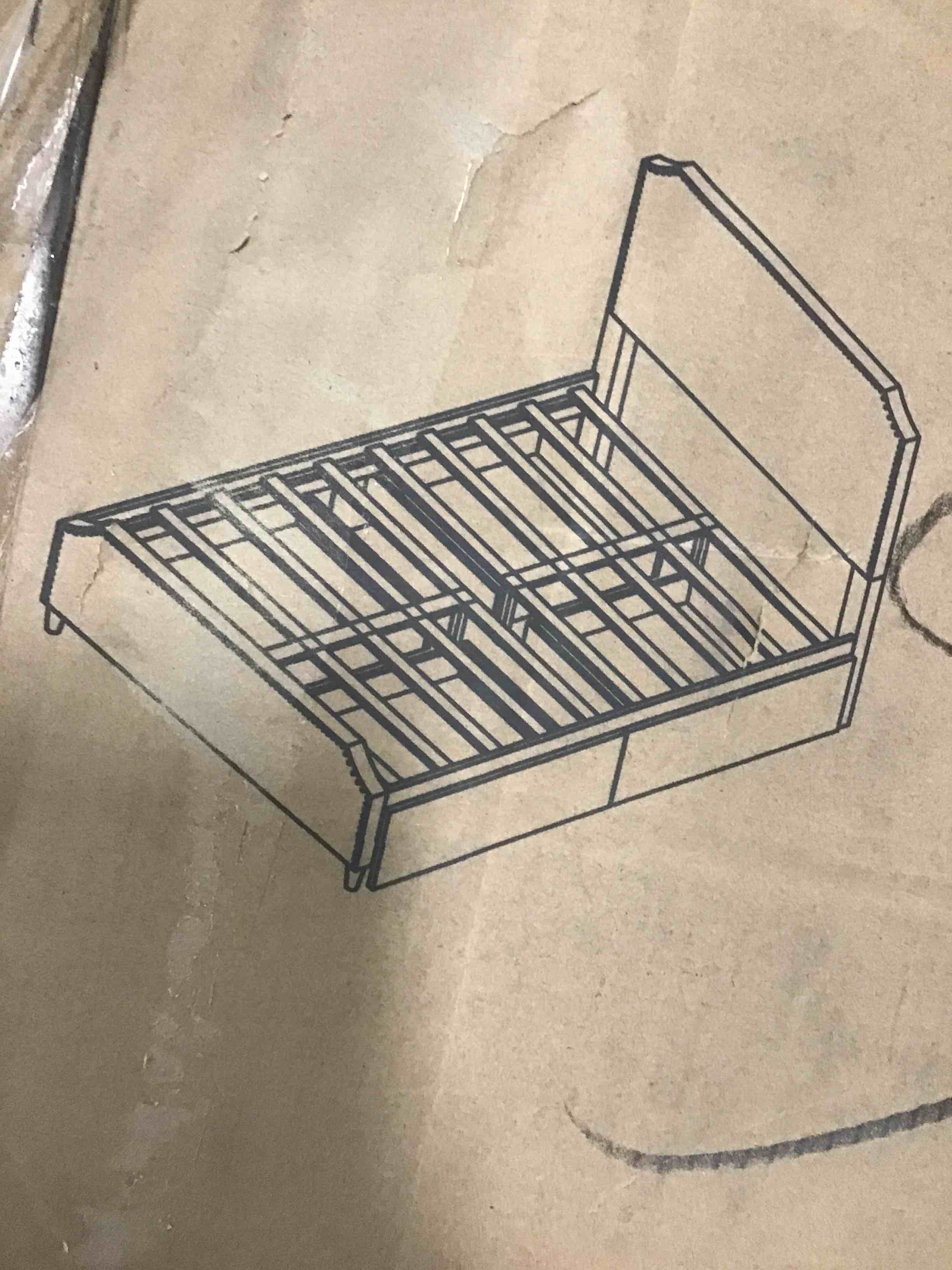 ( incomplete box 1of 2).  WF296831AAA QUEEN BED WITH 4 DRAWERS-BEIGE