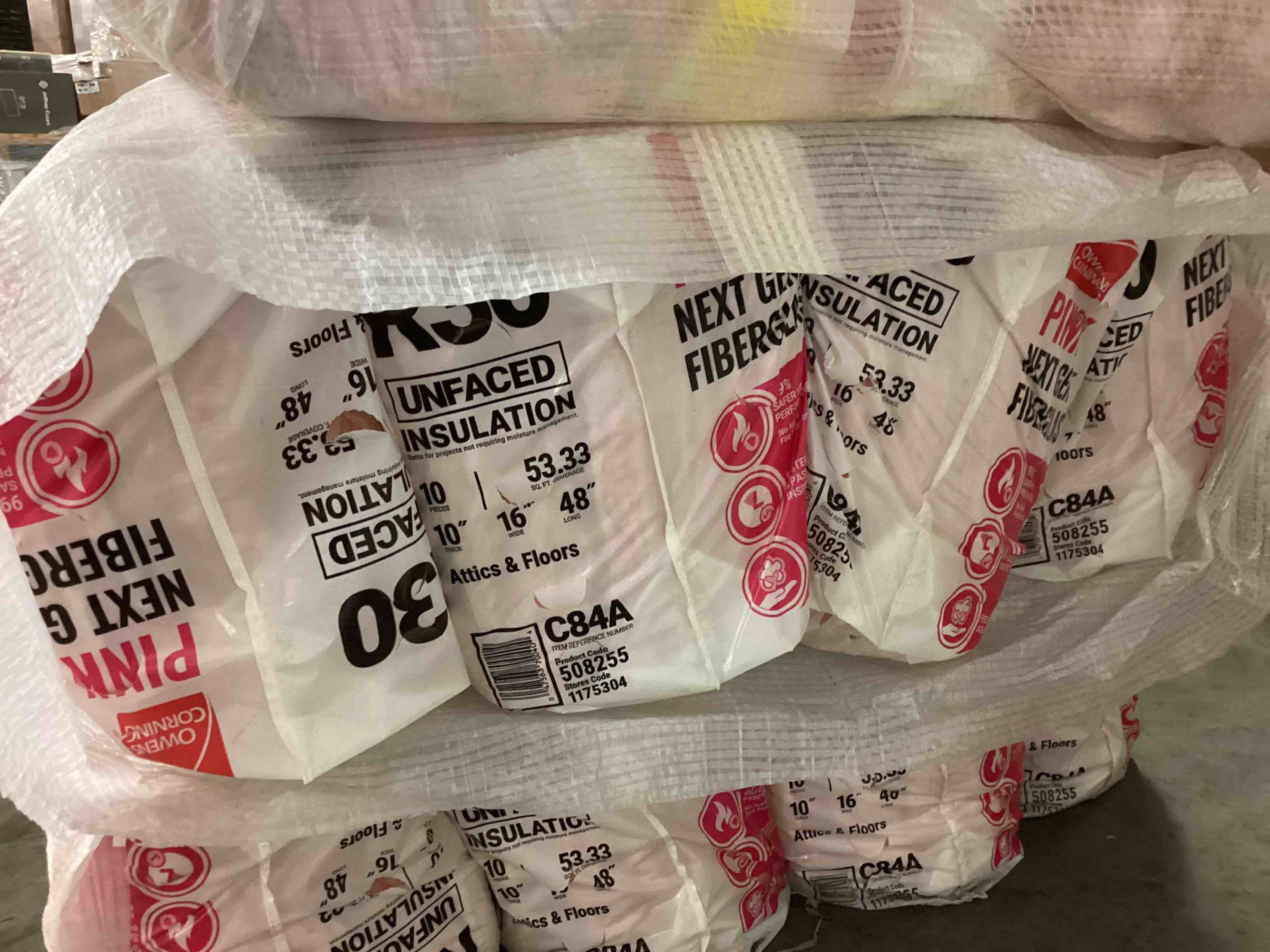 4 batt r30 16” unfaced insulation your bid per batt