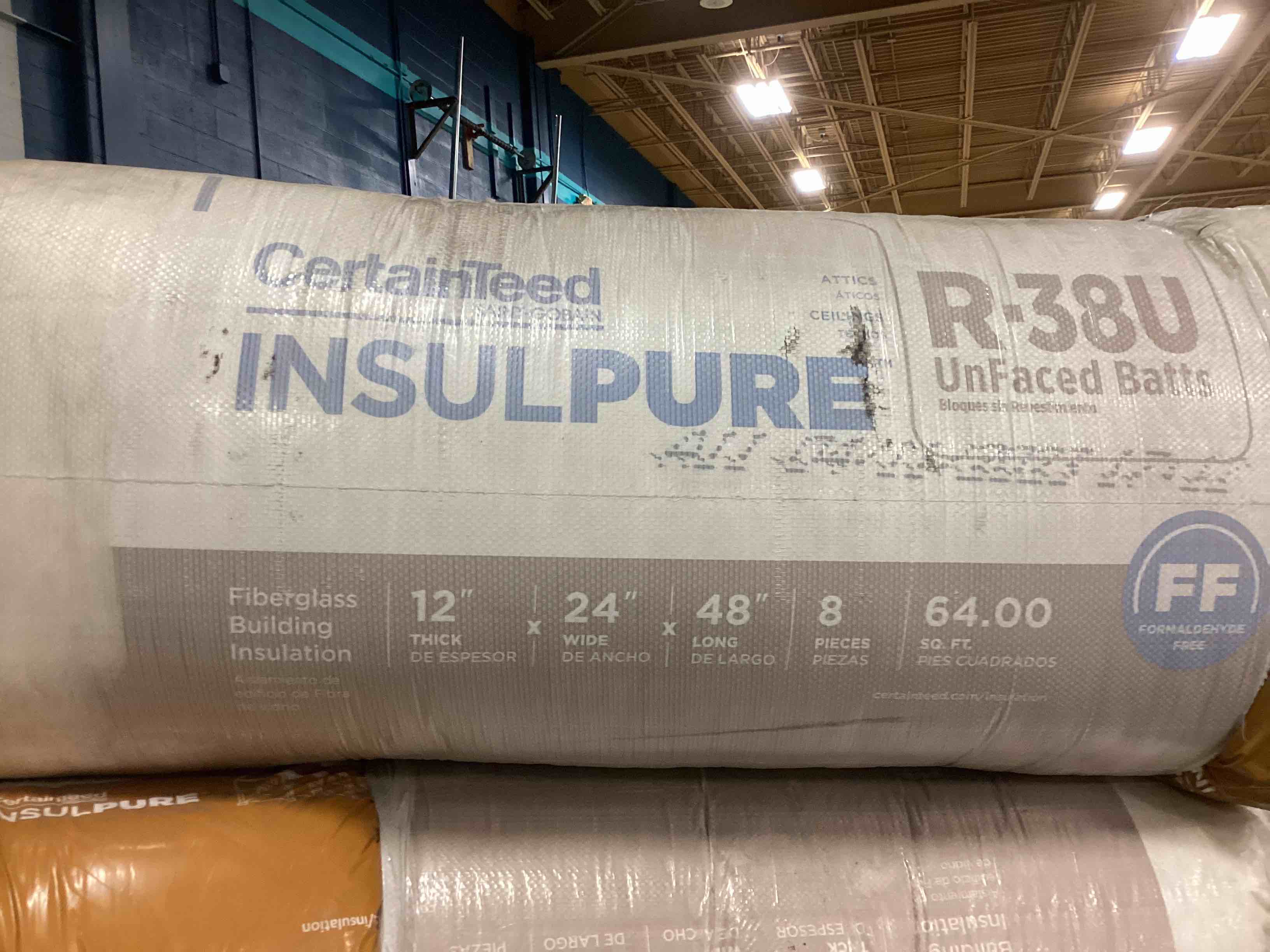 4 batts r38 24” unfaced insulation your bid per batt 