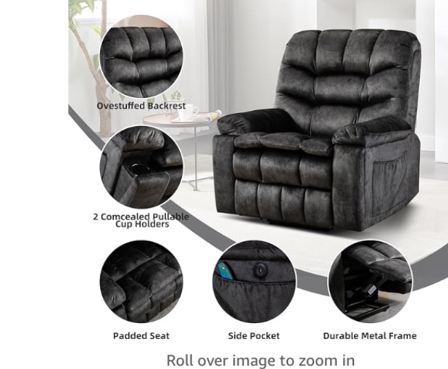 ( incomplete Backrest only ) Canmov Recliner Chair Assembly Instructions-Power Lift Recliner Chairs 