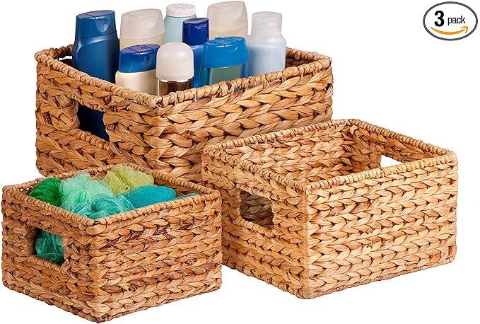 Nesting Ratan Baskets, Multisize, 3-Pack 