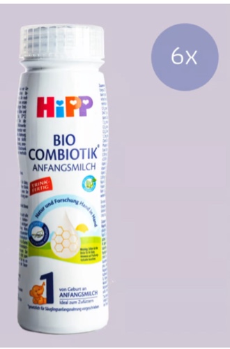 (03/24/2025) 6x 200 Ml HiPP 1 Organic Combiotic Ready To Feed