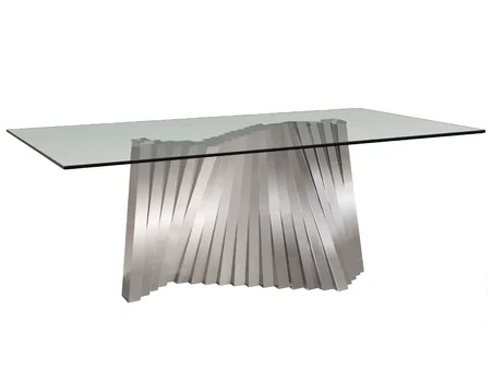 (only base)Jaelynn Glass Top Dining Table
