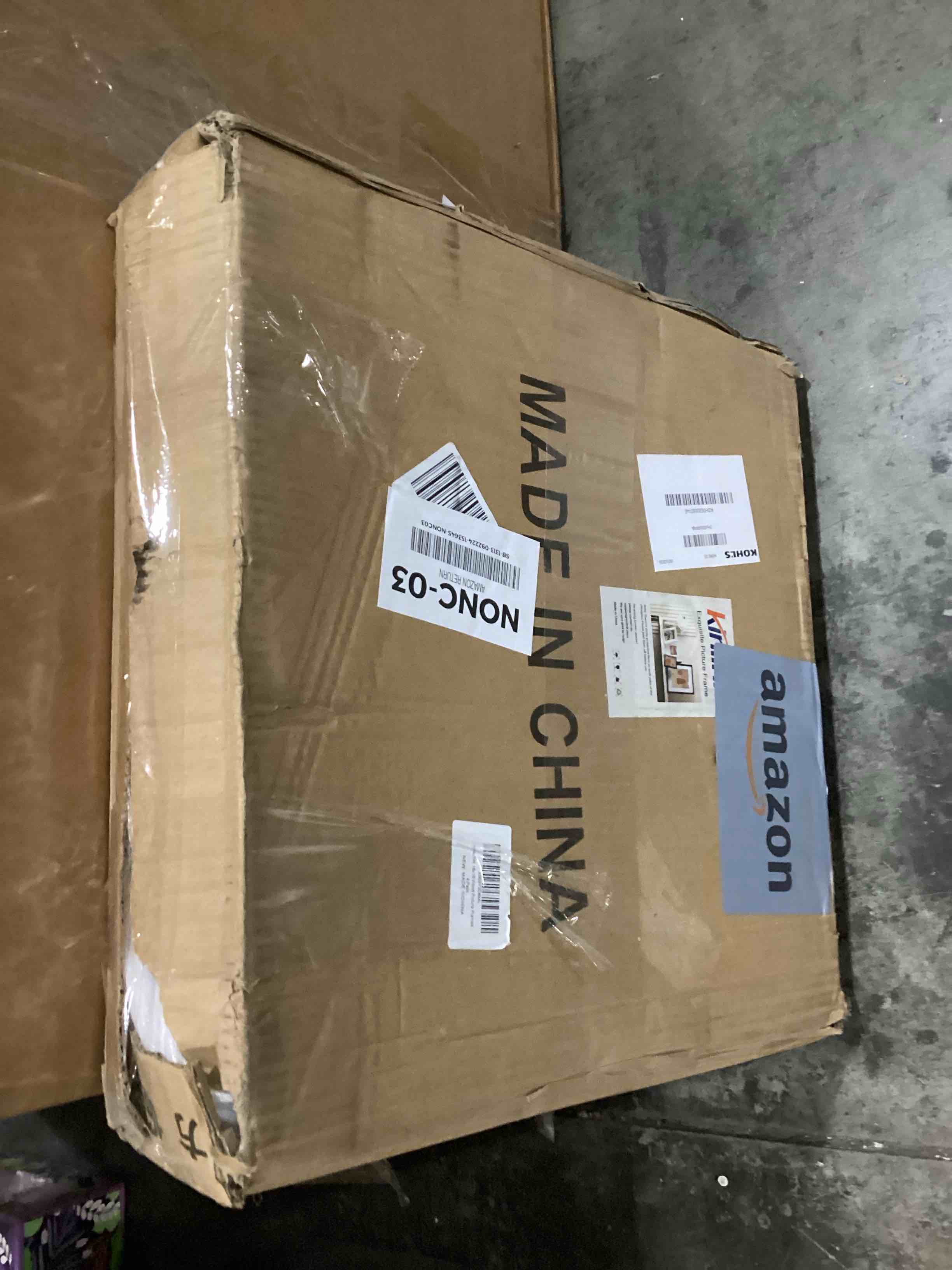 KINLINK Square 16x16 Picture Frames, Square Natural Wood Frames with