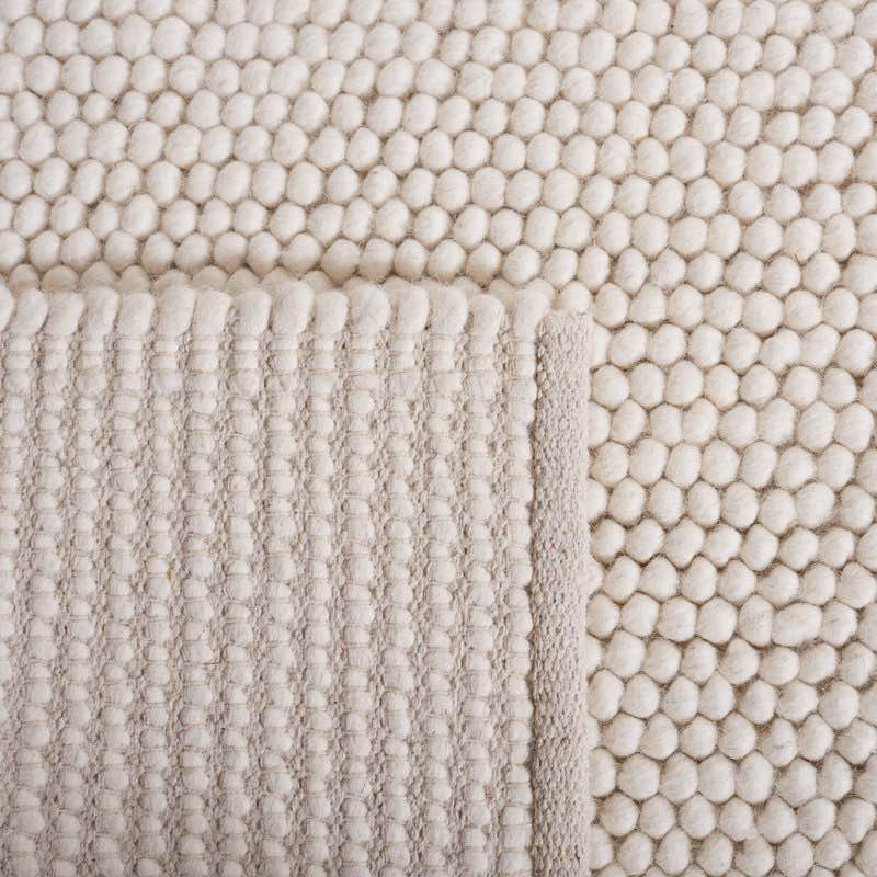 Charvik Solid Color Handmade Area Rug in Ivory