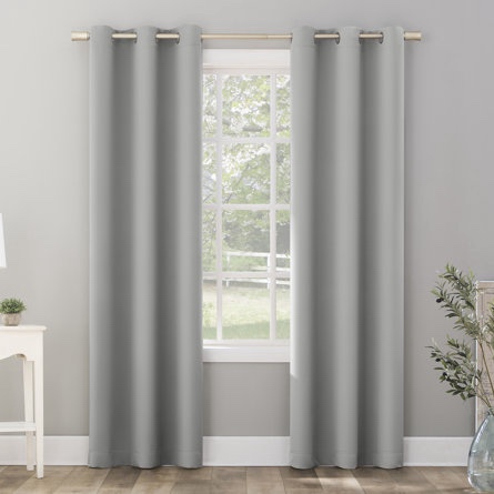 Hanke Synthetic Solid Blackout Thermal Grommet Curtain Panels