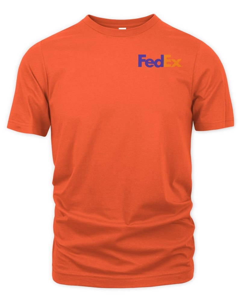 ( Similar Size  3XL ) Orange fedex t-shirt