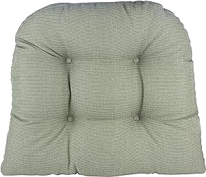 Klear Vu Saturn Non-Slip Tufted Universal Chair Cushions for Dining Room, Home Office, Nursery, and Sun Porch, 1 Count (Pack of 1), Celadon