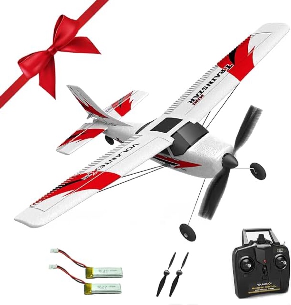 VOLANTEXRC Mini Trainstar Ready to Fly Remote Control Airplane with Gyro Self Stabilization, 3 Level Control Assistance, and Lightweight Design