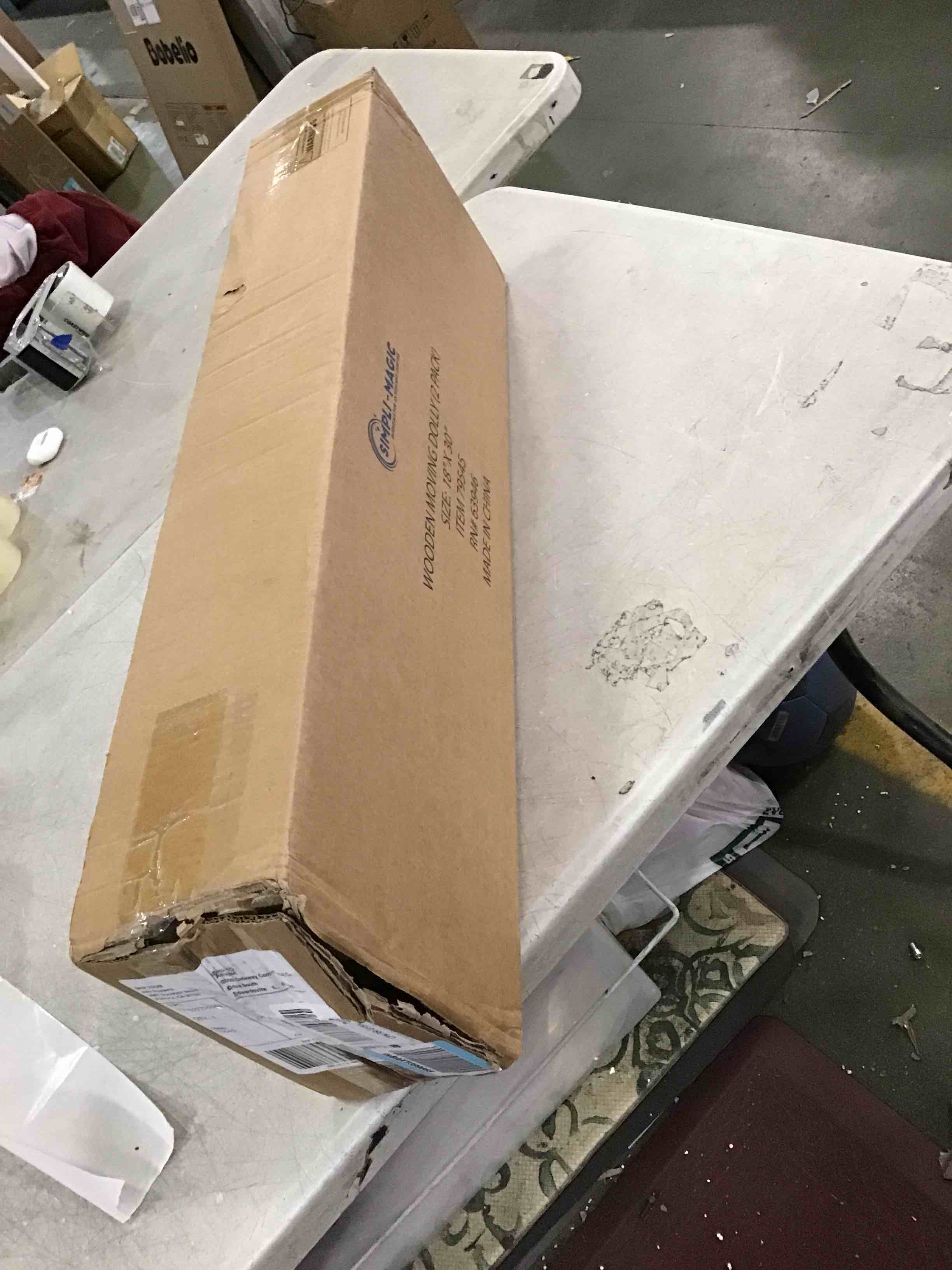 SIMPLI-MAGIC 79545 30 in. x 18 in. Hardwood Furniture Moving Wooden Dolly Swivel Casters Mover Dollies 2,000 lbs. Capacity, Two Pack