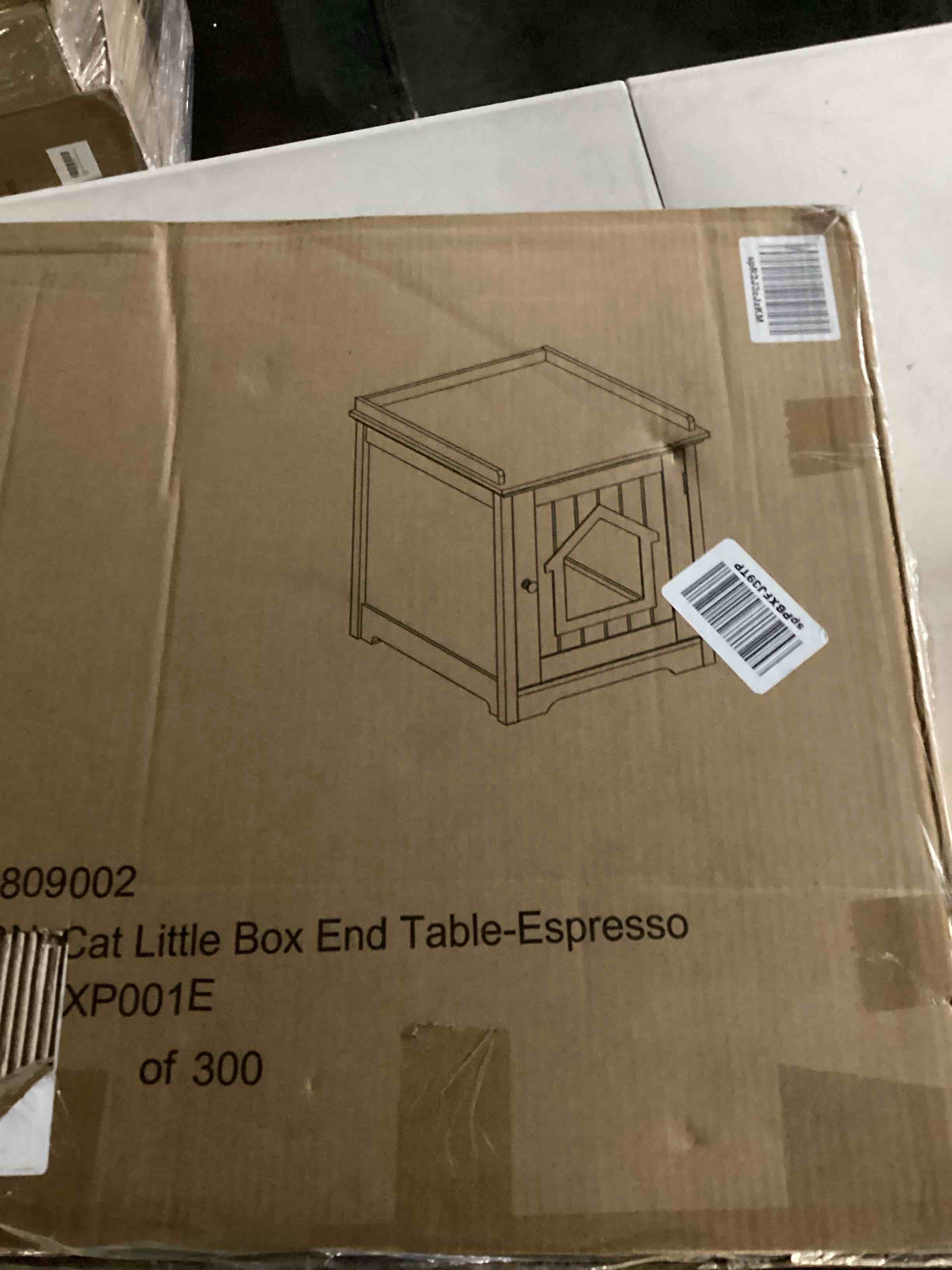 PAWLAND Cat Litter Box Enclosure, Cat House Side Table,Night Stand Pet