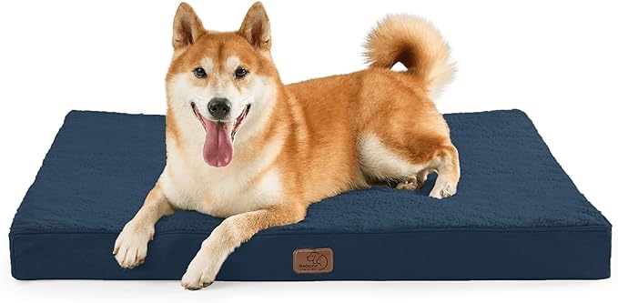 Bedsure Dog Bed for Large Dogs - Big Orthopedic Dog Bed with Removable Washable Cover, Egg Crate Foam Pet Bed Mat, Suitable for Dogs Up to 65 lbs
