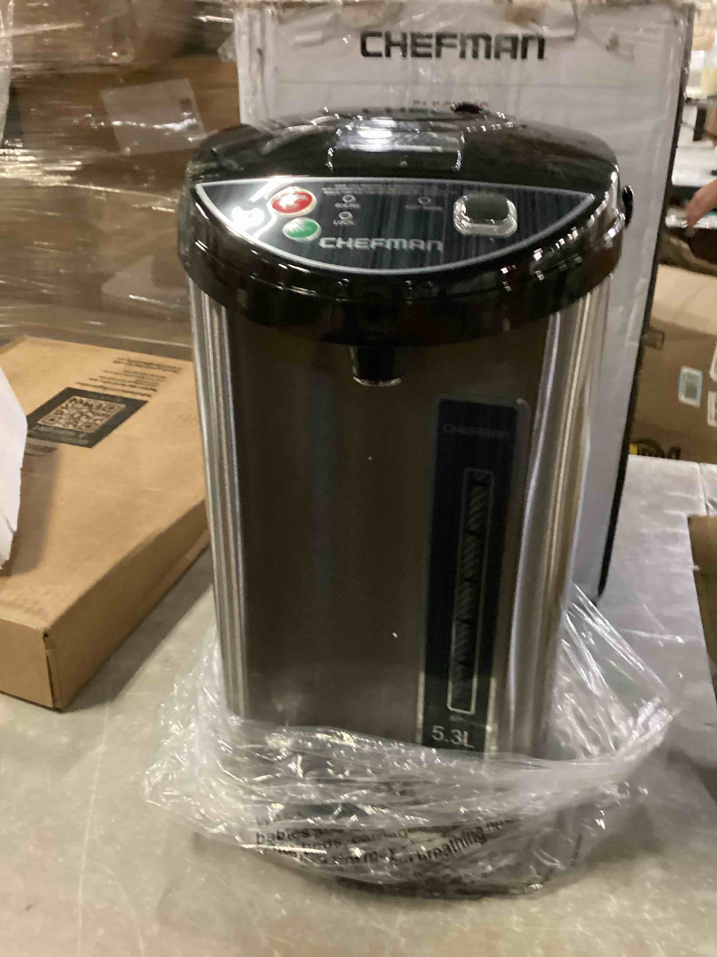 Chefman Electric Hot Water Pot Urn w/ Manual Dispense Buttons, Safety