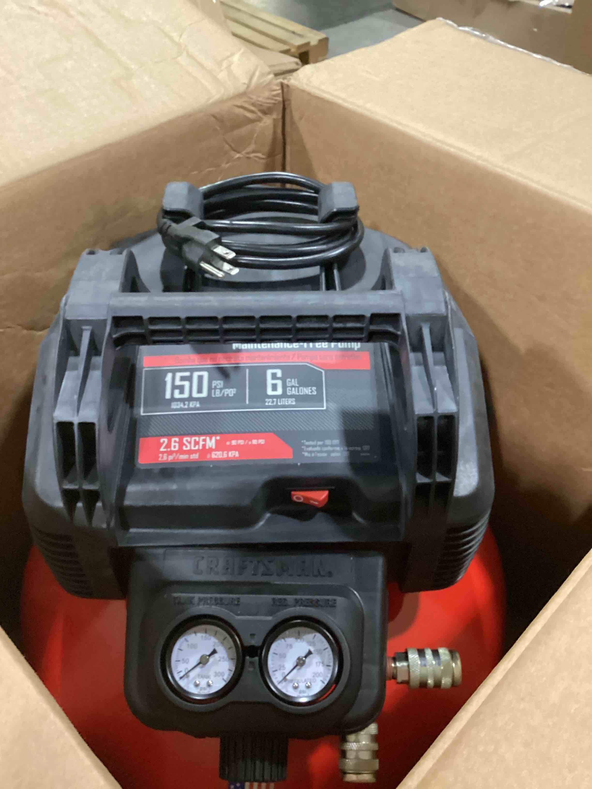 CRAFTSMAN Air Compressor, 6 Gallon, Pancake, OilFree with 13 Piece