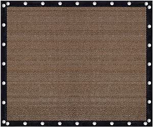 VICLLAX Shade Fabric Sun Shade Cloth Privacy Screen with Grommets for Patio Garden Pergola Cover Canopy 10x12 FT, Mocha