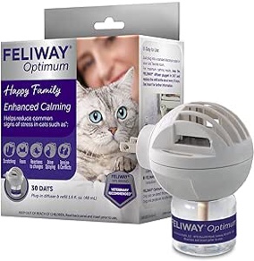 FELIWAY Optimum Cat, Enhanced Calming Pheromone Diffuser, 30 Day Starter Kit (48 mL)