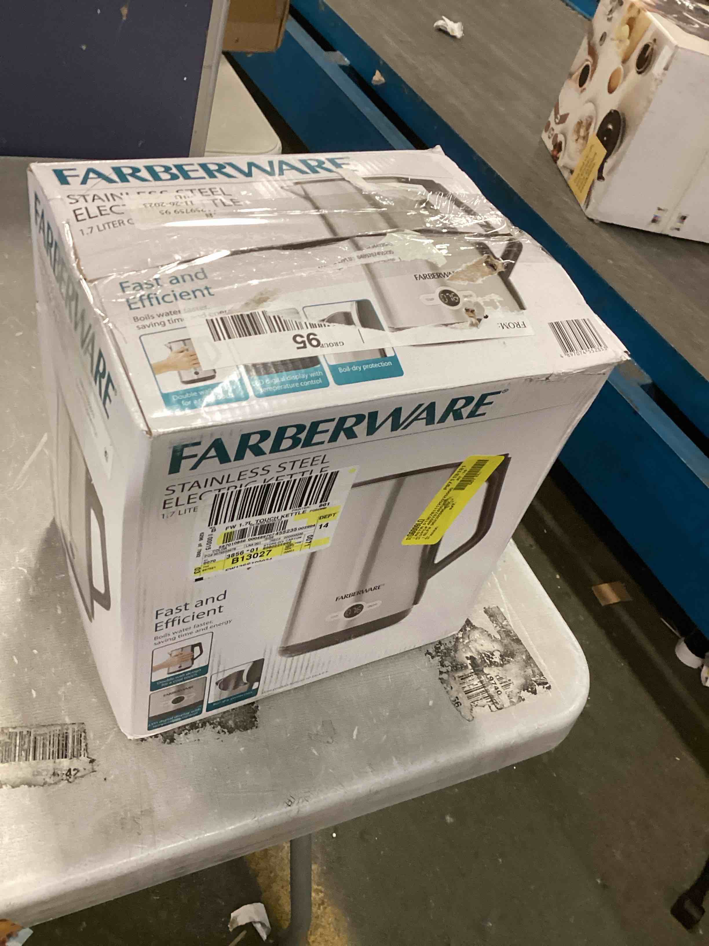 Farberware CoolTouch Stainless Steel Electric Kettle, 1.7 Liters