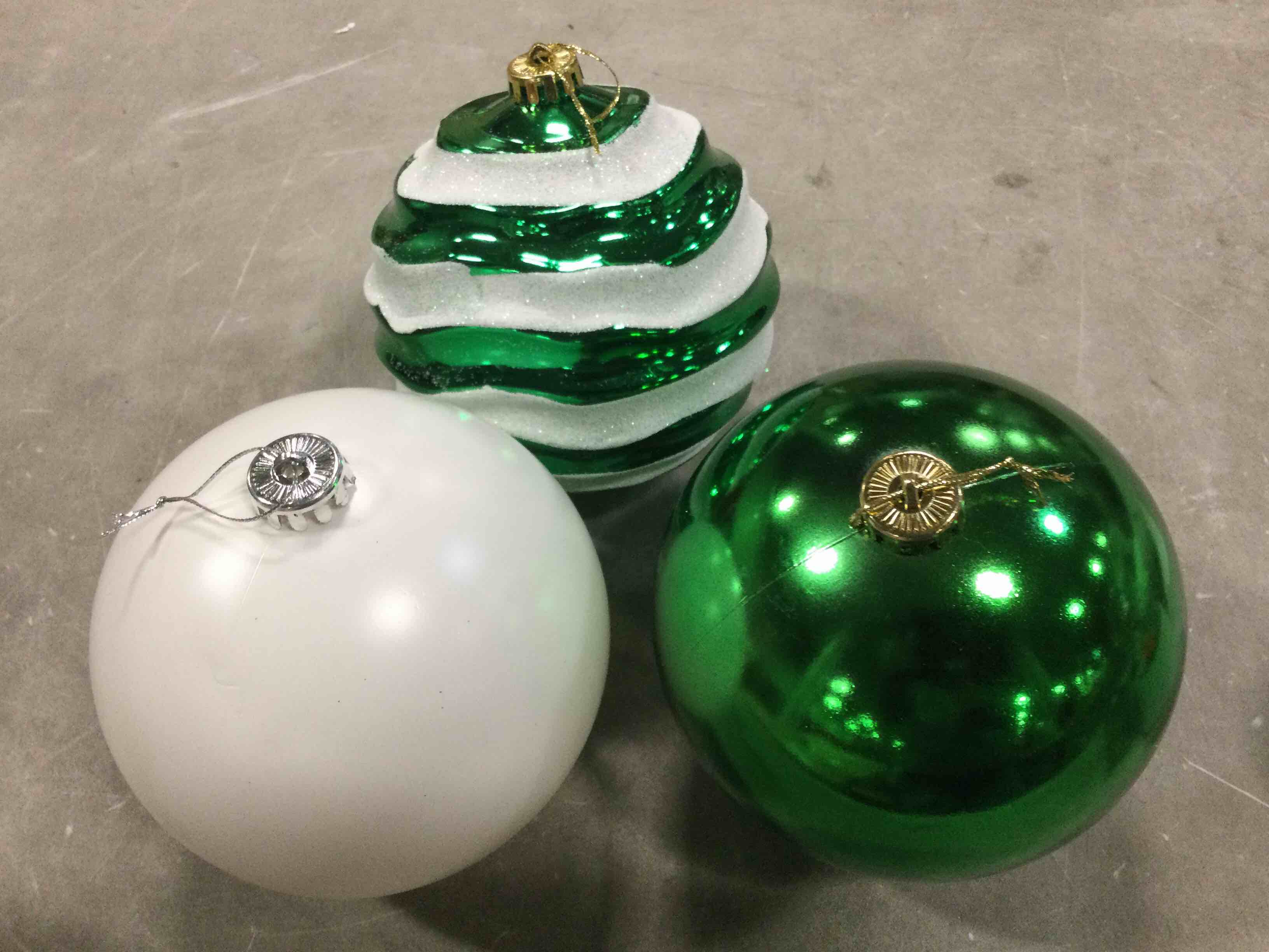 Extra Large Christmas Ornaments - Christmas Tree Decoration Balls Shatterproof Hanging Shiny Balls for Birthday St. Patrick's Day Easter Mardi Gras, 8 Piece 