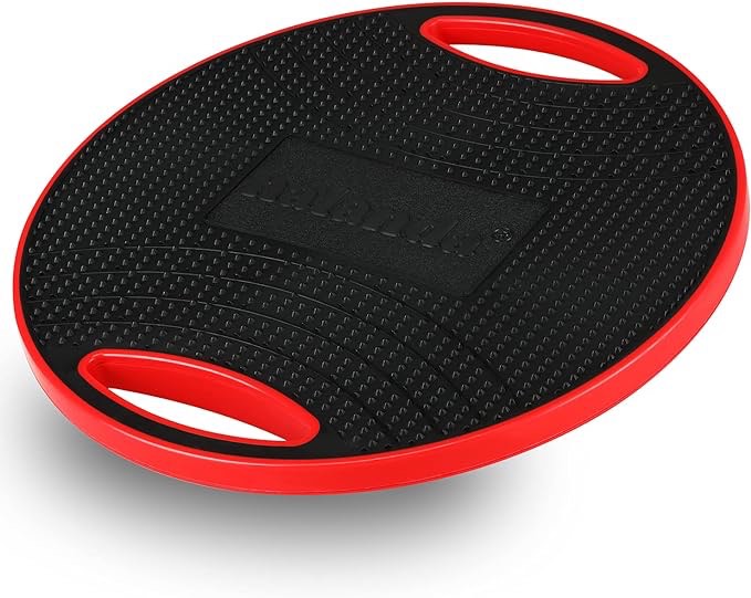 NALANDA Wobble Balance Board, Core Trainer for Balance Training and Exercising, Healthy Material Non-Skid TPE Bump Surface, Stability Board for Kids and Adults Black