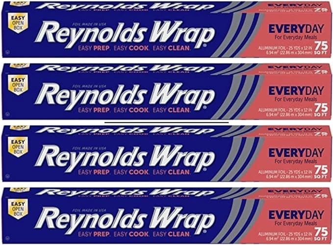 Reynolds Wrap Aluminum Foil 75 sq ft (Pack of 4)