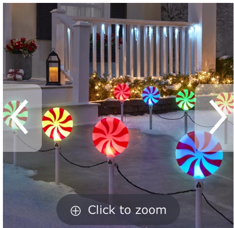 The Peppermint Candy Holiday Pathway Lights