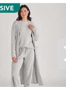 The Plush Ribbed Loungewear Cardigan Robe