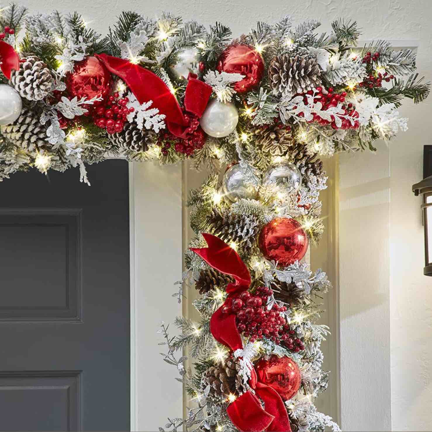 The Cordless Prelit Red And White Holiday Trim
