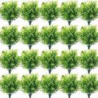 Cindeer 100 Pcs Artificial Boxwood Stems for Outdoors Fake Stems Plants Shrubs Faux Plastic Greenery UV Resistant Picks for Indoor Outside Farmhouse Home Garden Wedding Decor (Green)