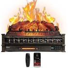 TURBRO Eternal Flame 26 in. WiFi Infrared Quartz Electric Fireplace Log Heater with Sound Crackling, Realistic Lemonwood Logs, Adjustable Flame Colors, Remote Control, Thermostat, Timer, 1500W Bronze 26" Bronze+WiFi Bronze