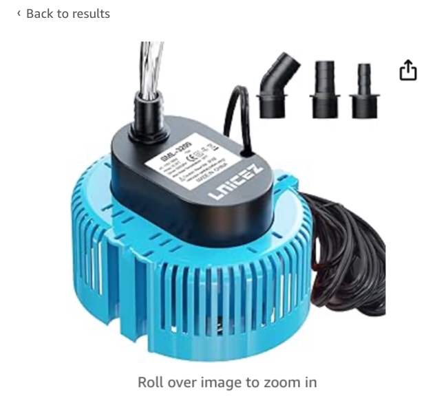 Lnicez Pool Cover Pump ???GPH Pond Pump [Low Investment&Same Performance] Sump Pump Submersible Water Pump for Pool Draining, Above Ground Pool Pump for Pool Cover, Pond, 3 Adapters Without Hose