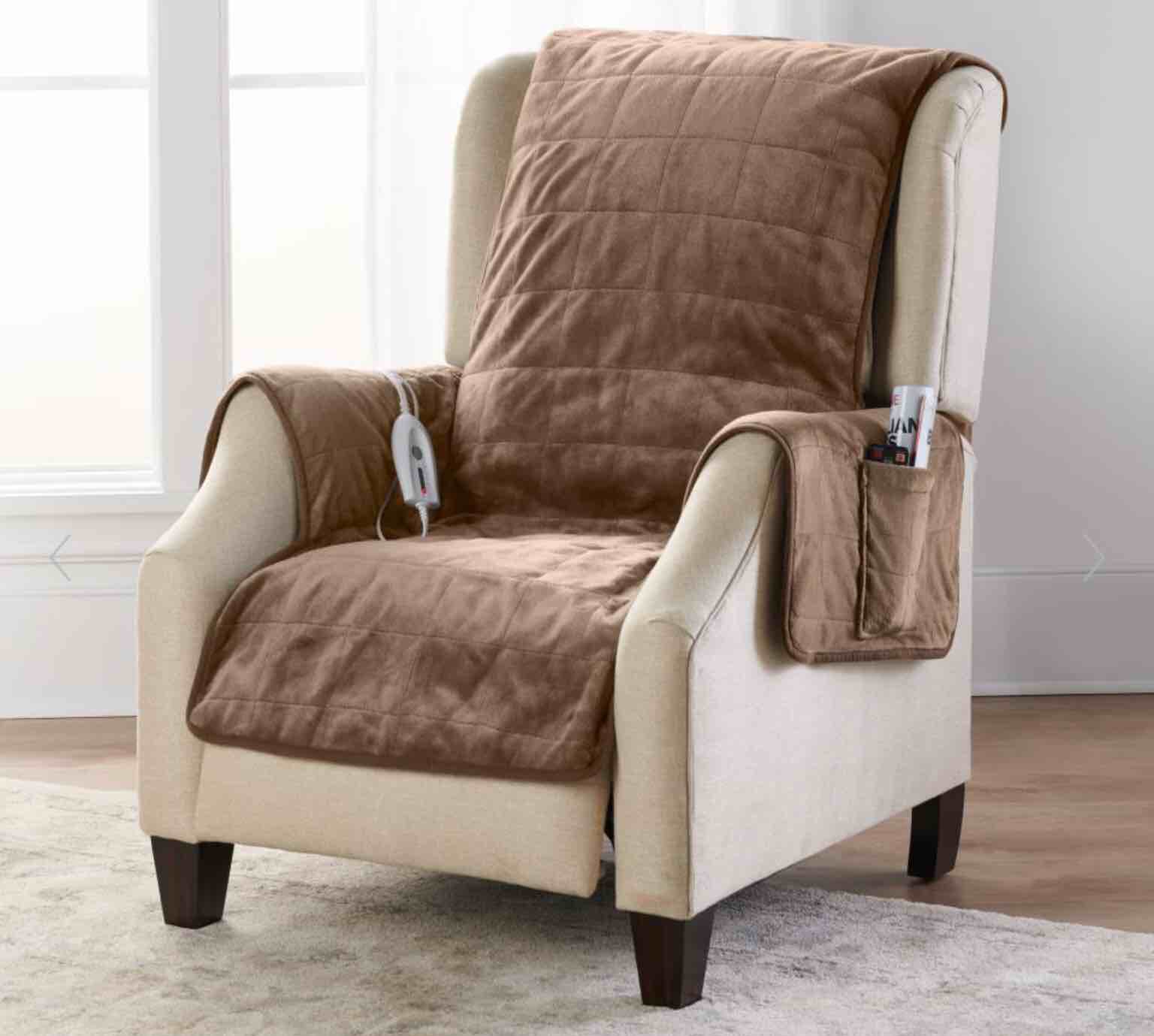 Microsuede Heated Chair Cover