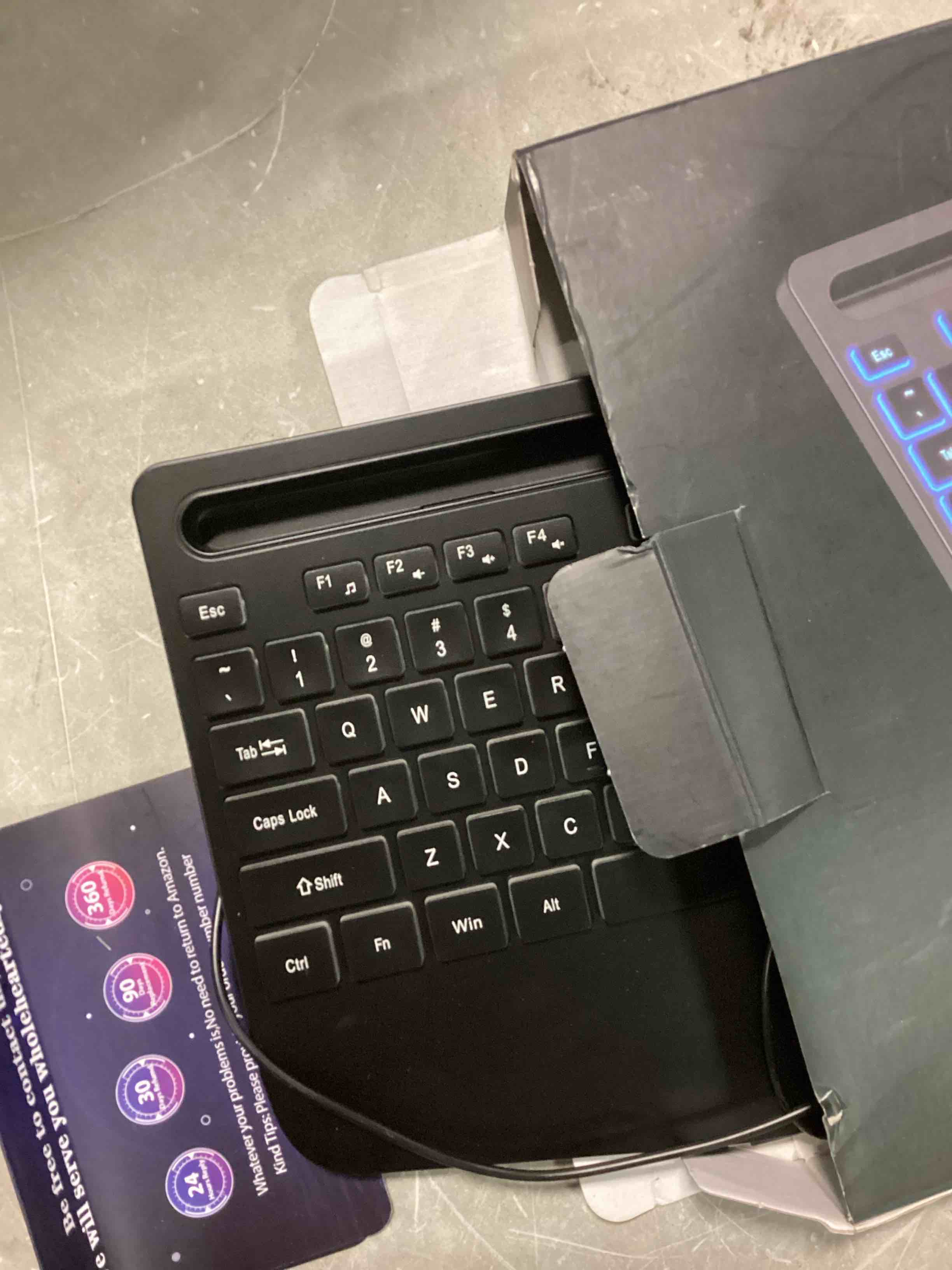 Wireless Keyboard and Mouse Combo with 7 Colored Backlits, Wrist Rest, Rechargeable Ergonomic Keyboard with Phone Holder, Silent Lighted Full Size Combo for Window, MacBook, PC, Laptop