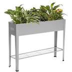 Raised Metal Garden Planter Bed,Garden Planter Box,Planting Container with Legs Suitable for Outdoor Patio Planting Herbs and Vegetables (Standard)