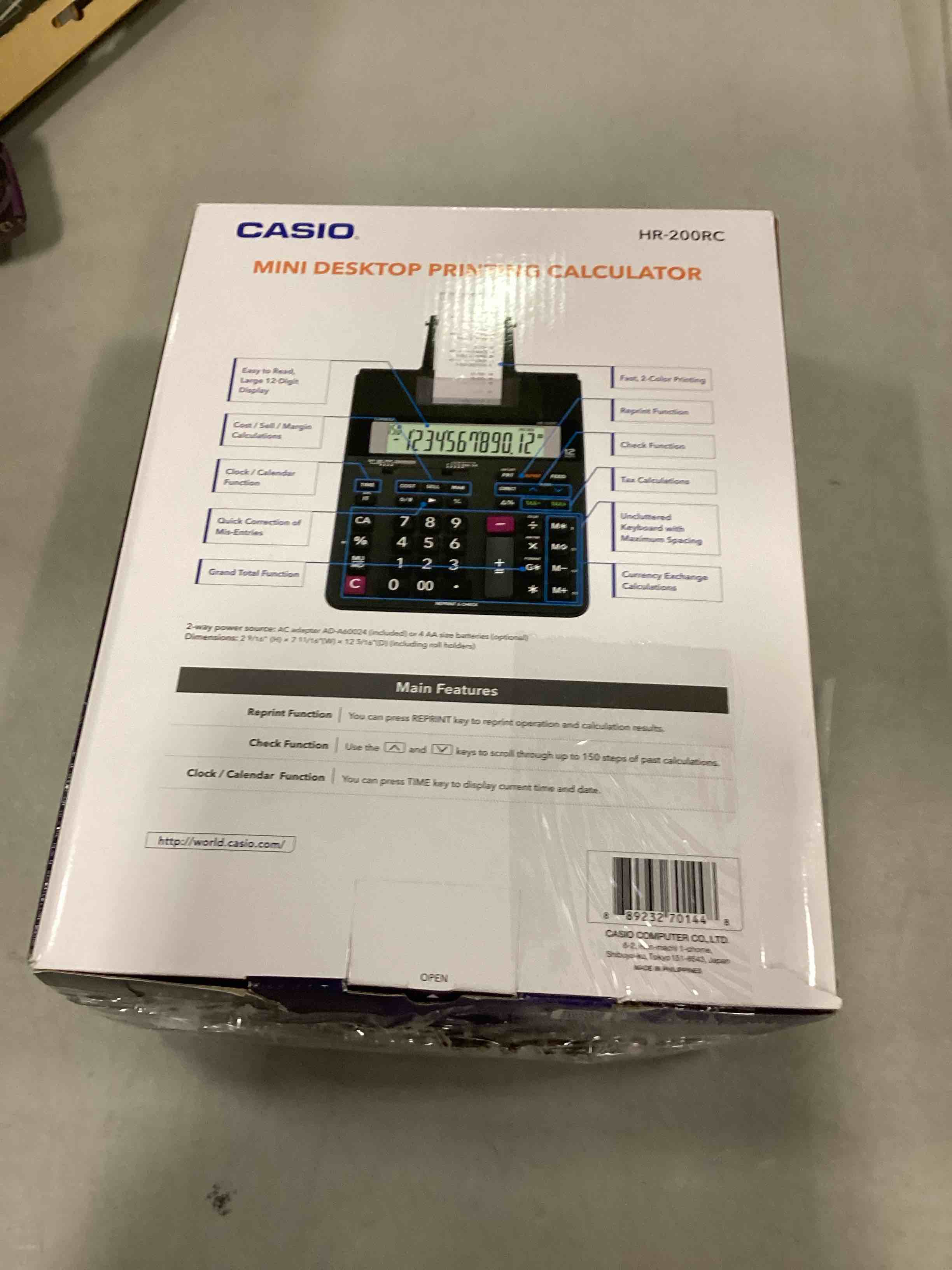 Casio HR200RC Printing Calculator