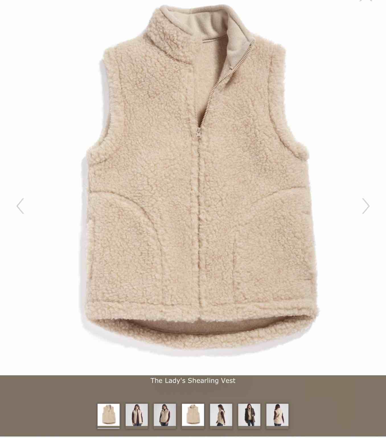 Size Large, The Lady's European Shearling Vest