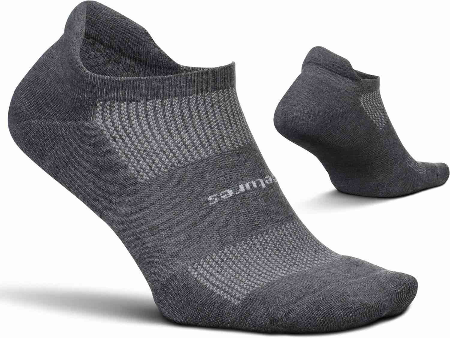 Feetures No Show Tab Light Gray SizeMedium