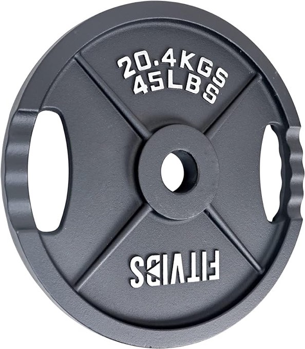 Fitvids Cast Iron Plate Weight Plate for Strength Training, Weightlifting (1 piece)
