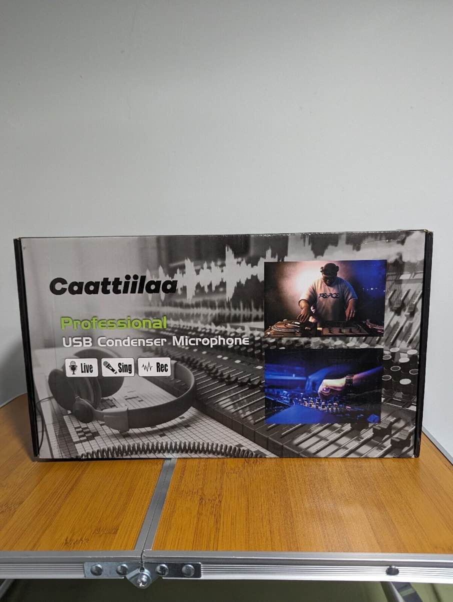 Caattiilaa Professional USB Condenser Microphone PC Streaming Podcast Recording