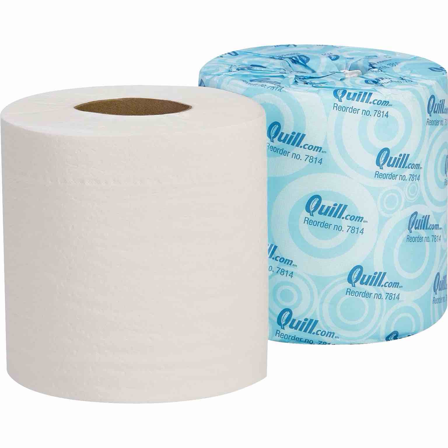 New, Quill Toilet Paper Roll 2 Ply 500 Sheets 96 Rolls (c-1.10-ag10)