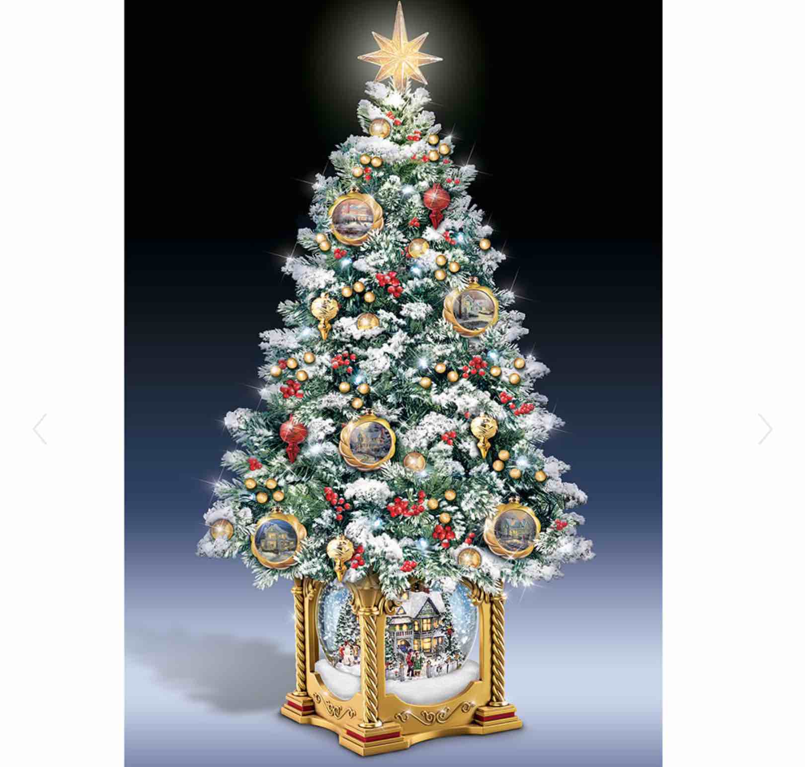 The Thomas Kinkade Snow Globe Tabletop Tree