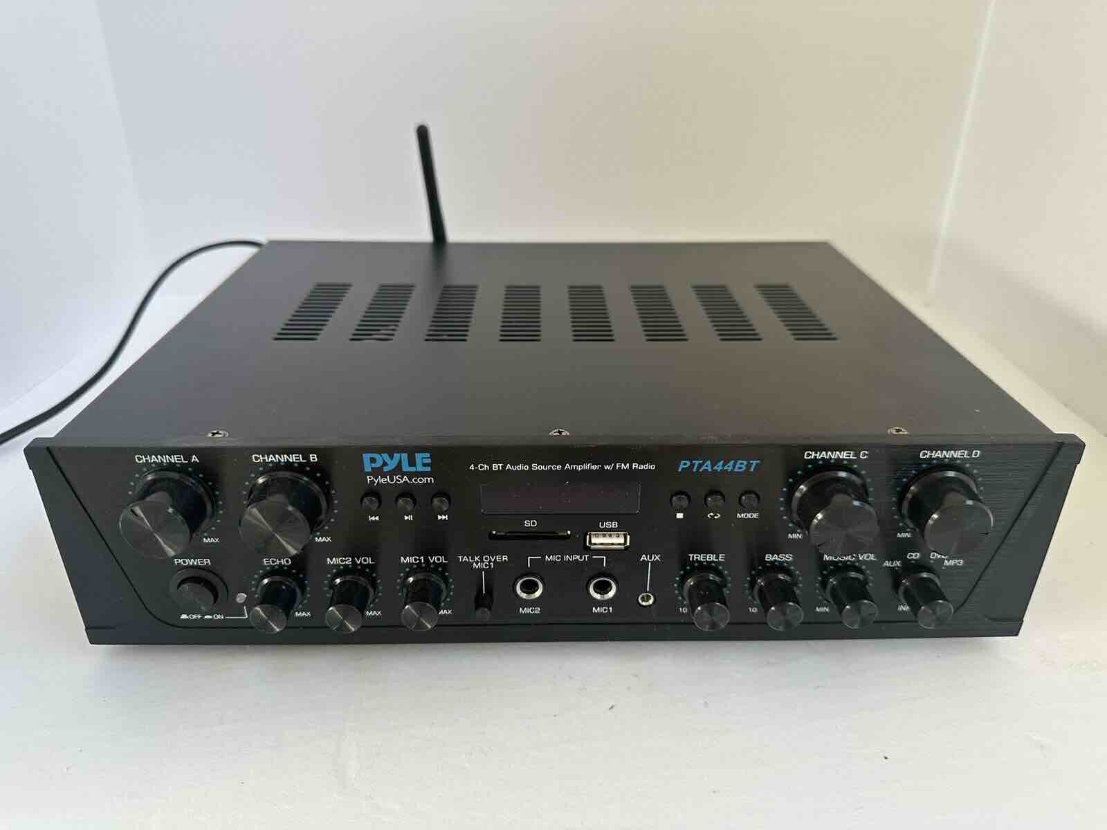 Pyle PTA44BT Bluetooth Home Audio 500 Watt 4 Channel Amplifier 