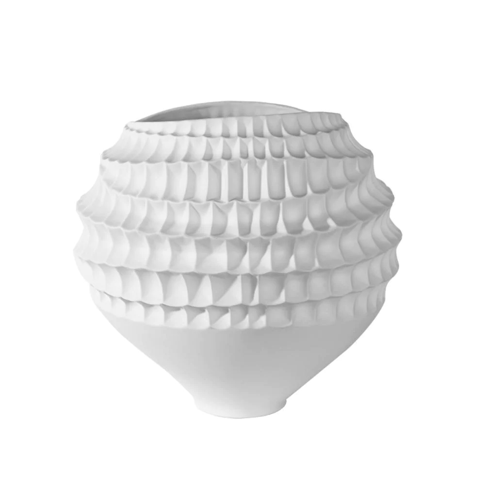 Landing High End White Ceramic Sculptural Vase 