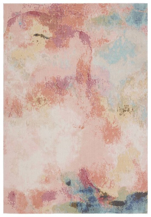 Jaipur Living Meuse Indoor/Outdoor Abstract Pink/ Multicolor Area Rug (5'3"X7'6") 