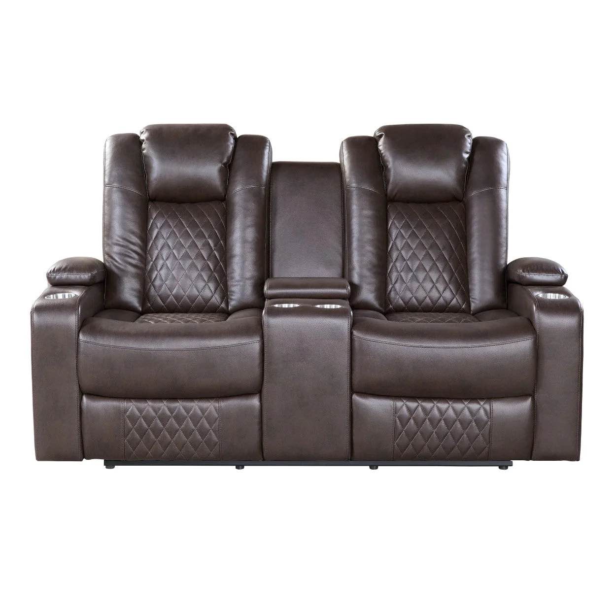 Homelegance Power Double Reclining 3 seat couch and love Seat With Center Console And Power Headrests