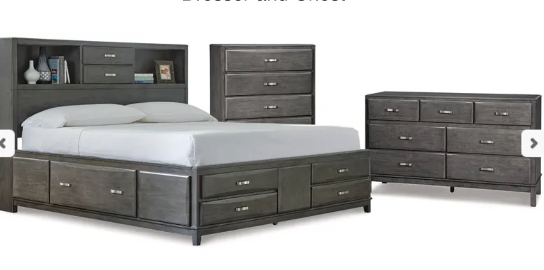 Signature design by Ashley Caitbrook Queen Storage Rails (incomplete)