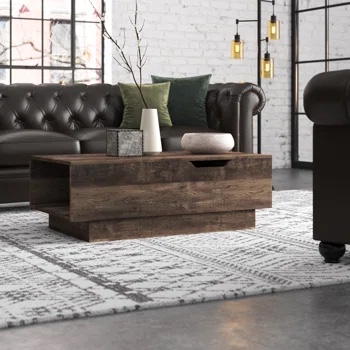 Kianna Lift Top Block Coffee Table with Storage