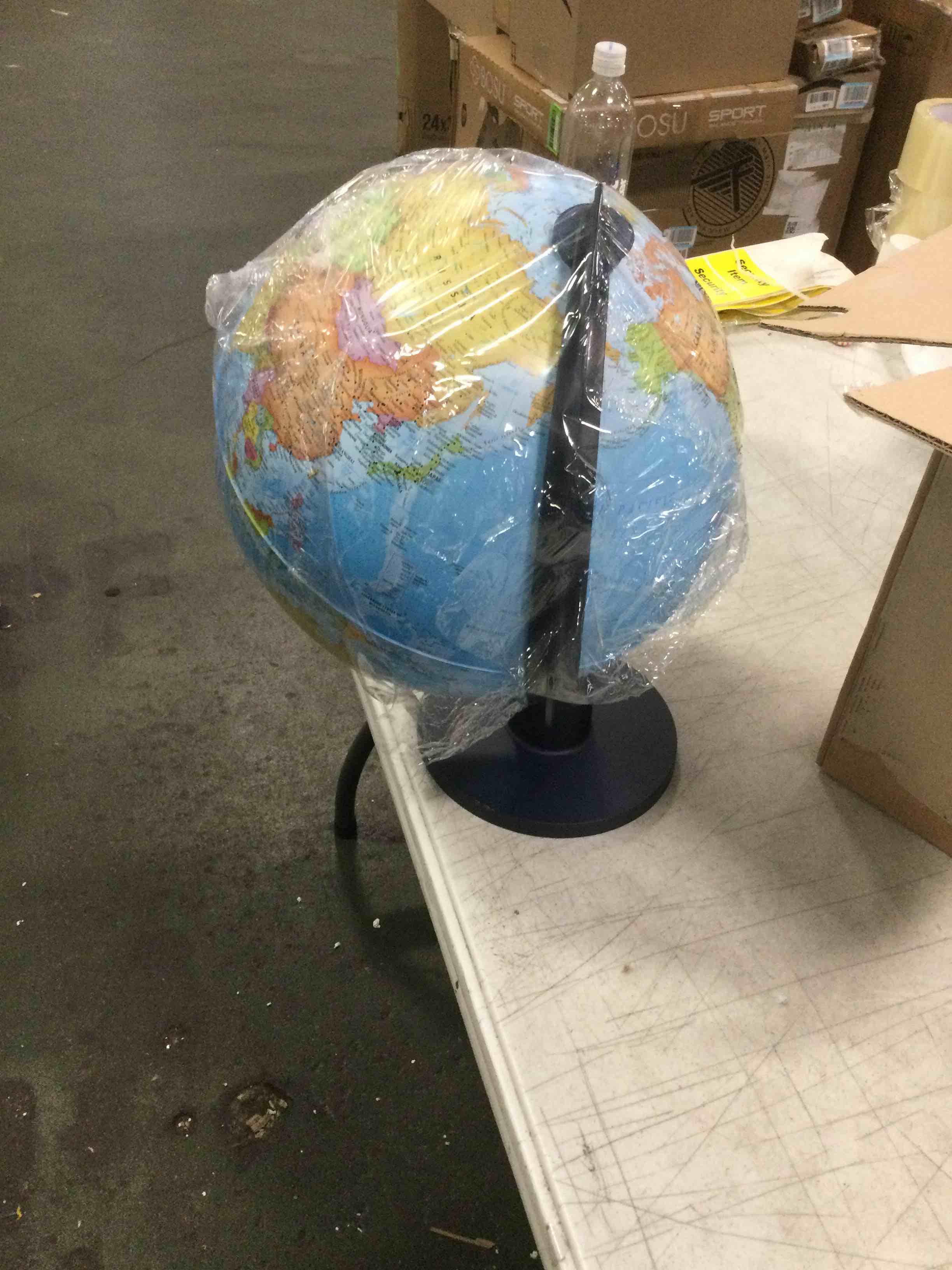 Waypoint Geographic Scout Globe, 12” Interactive Globe for Kids and Adults, World Globe with Stand, Decorative Learning Resources for Classroom or Office Desk Decor, Blue